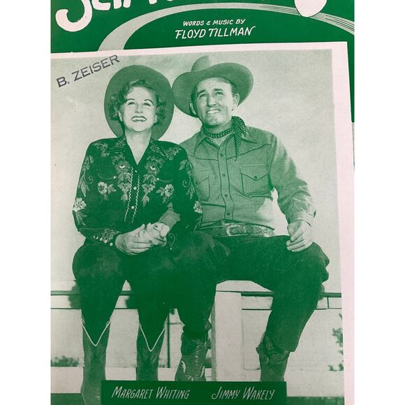 Slipping Around Sheet Music 1949 Floyd Tillman Margaret Whiting Jimmy Wakely - Picture 3 of 6